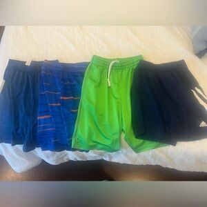 Lot of 4 Kids' Green and Blue Shorts Set- various brands